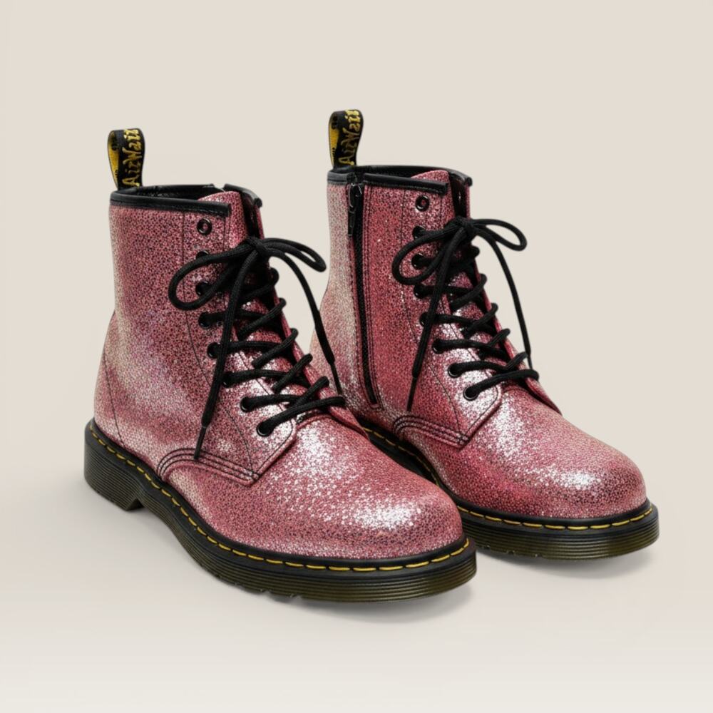 Dr Martens Delaney Pink Holographic Boots Women’s 5